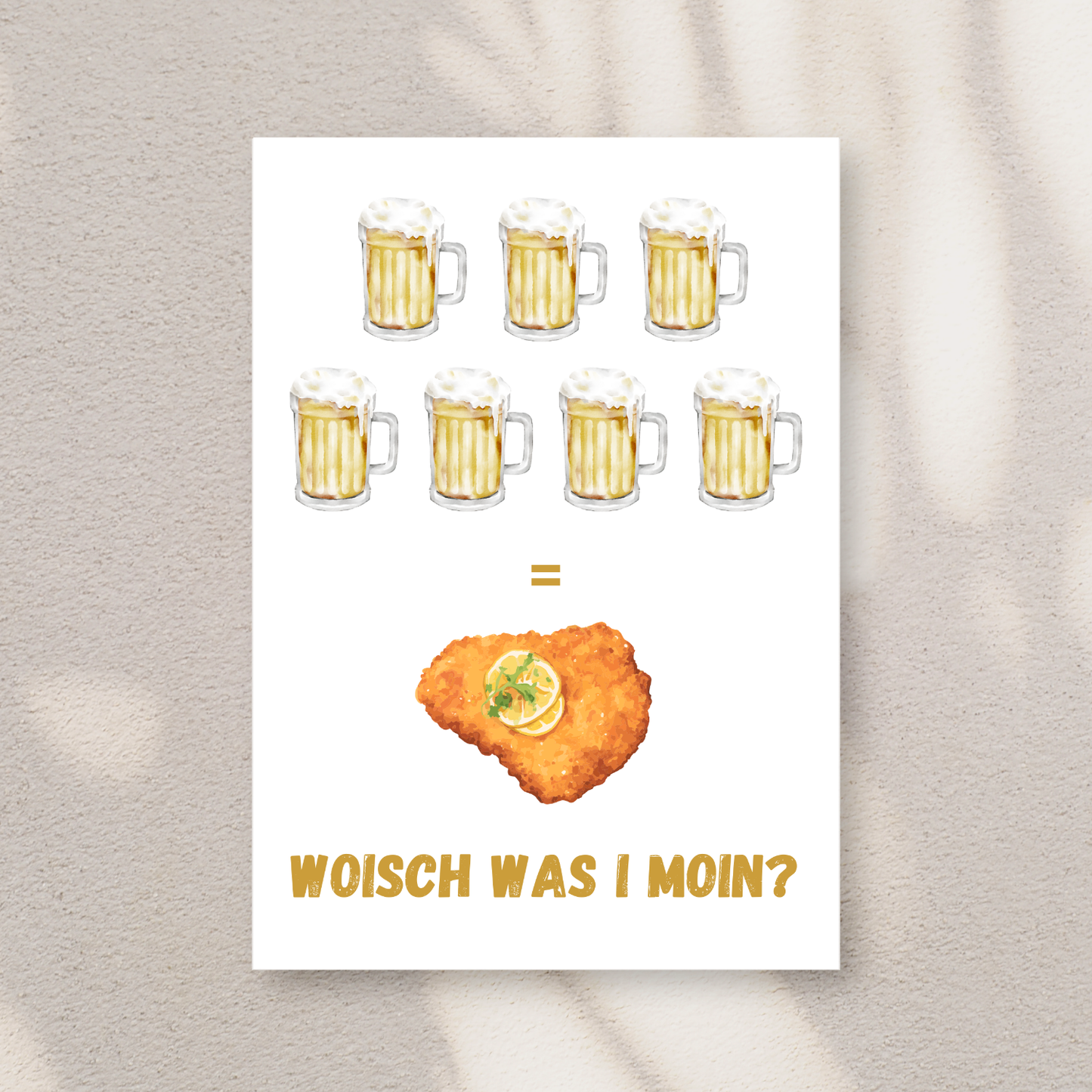 Woisch was I moin - Schwäbische Postkarte A6