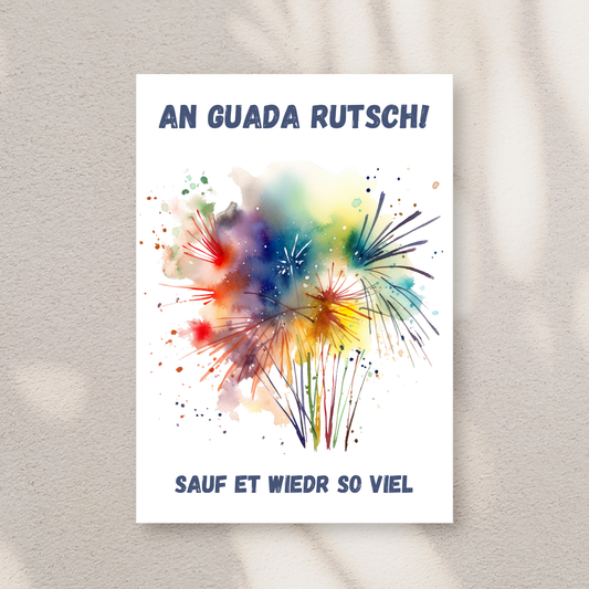 An guada Rutsch - Schwäbische Postkarte A6