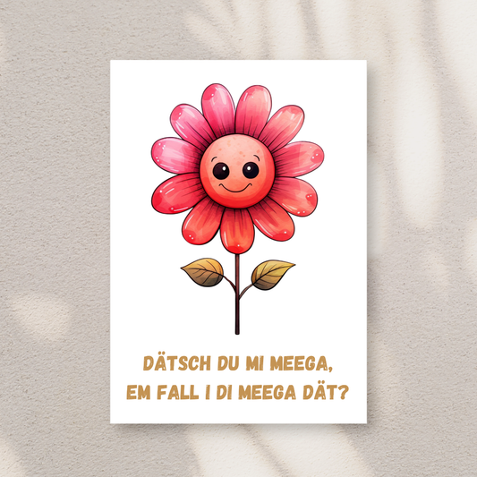 Dätsch du mi meega - Schwäbische Postkarte A6