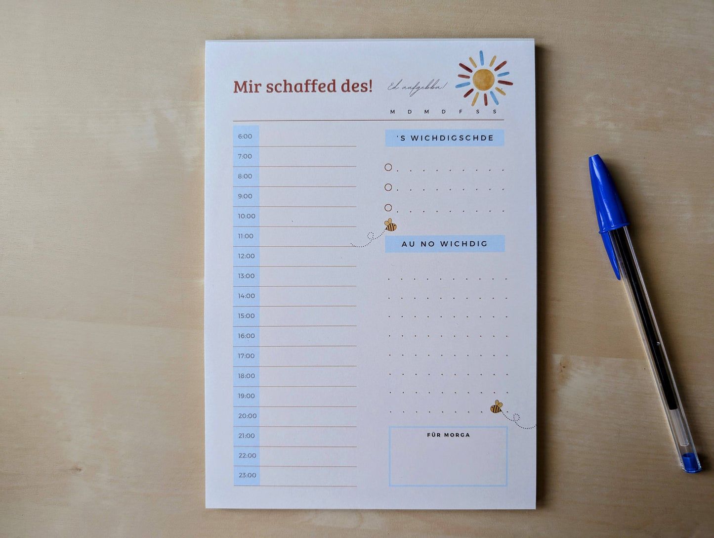 Planerset schwäbisch, 3xBlock A5
