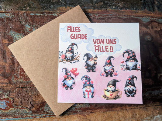 Älles Guade von uns älle - Schwäbische Grußkarte