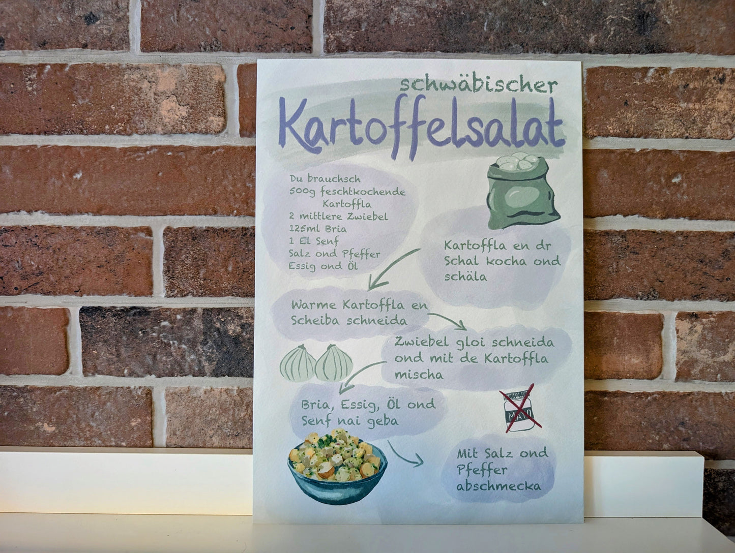 Rezept Kartoffelsalat, Kunstdruck
