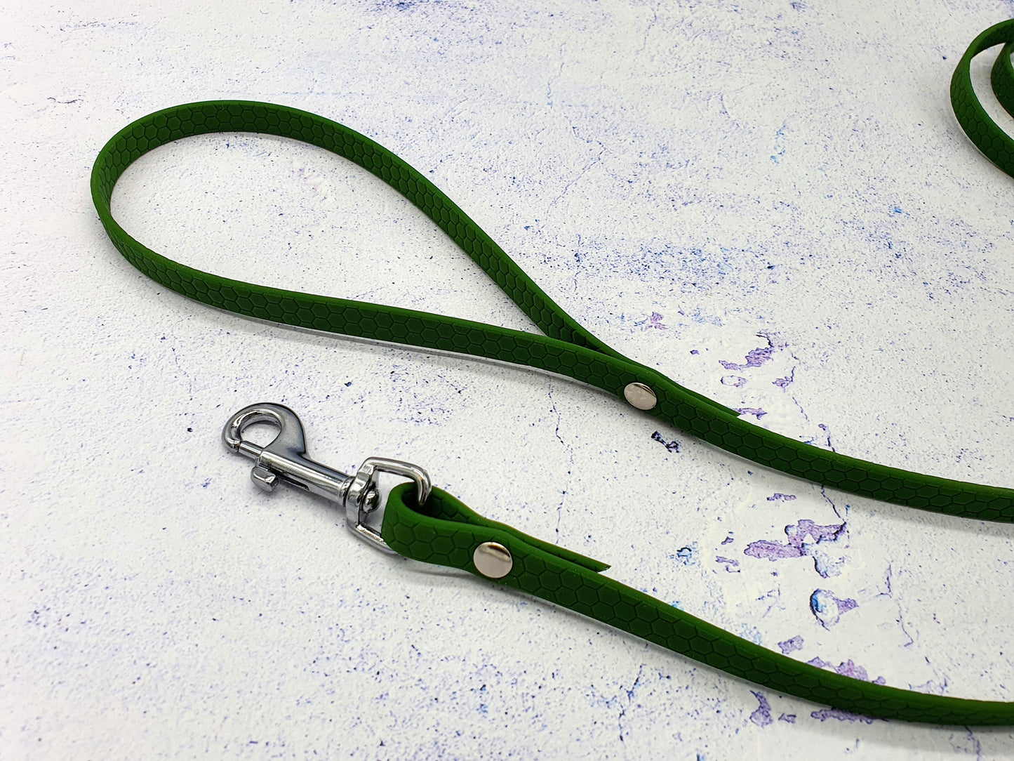 Führleine mit Handschlaufe aus 10mm Hexa Gurtband für kleine Hunde und Welpen