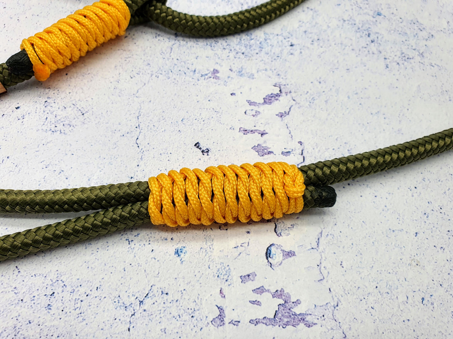 Retrieverleine mit integrierter Halsung aus 8mm Seil, Jagdleine, Sportleine