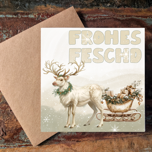 Weihnachtskarte - Schwäbische Grußkarte Frohes Feschd