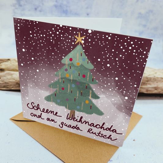 Weihnachtskarte - Schwäbische Grußkarte Scheene Weihnachda