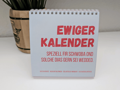 Schwäbischer Kalender, Tischkalender mit schwäbischen Sprüchen - quadrat