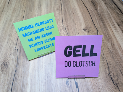 Gell do glotsch - Schwäbische Wendekarte Quadrat