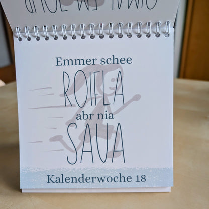 Schwäbischer Kalender - 53 Wochen - Wochenkalender, Tischkalnder mit schwäbischem Sprüchen undatiert