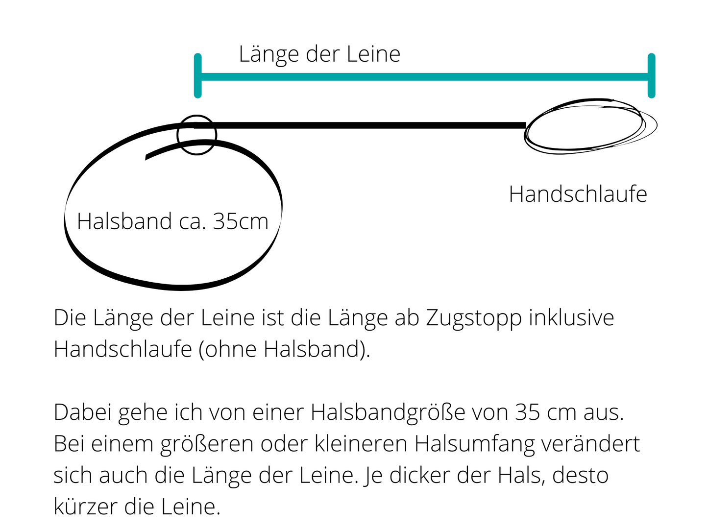 Retrieverleine mit integrierter Halsung aus 6mm Seil, Jagdleine, Sportleine