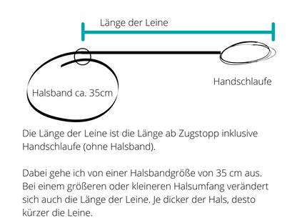 Retrieverleine mit integrierter Halsung aus 6mm Seil, Jagdleine, Sportleine